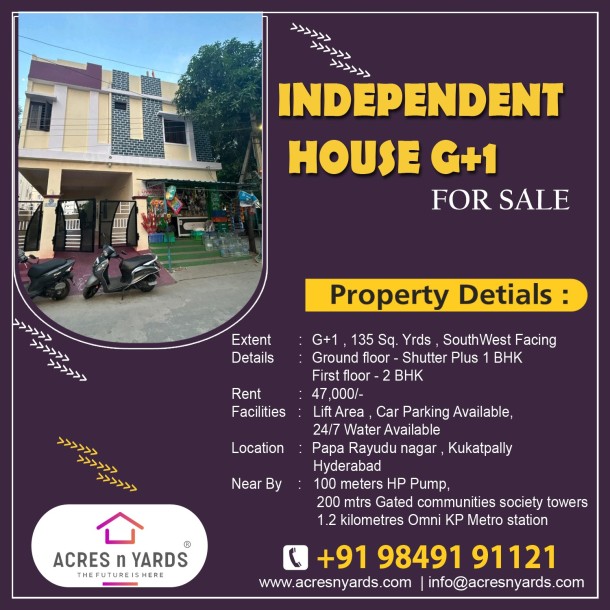 Independent House For Sale  G+1-1